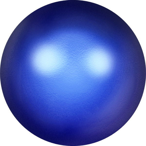Serinity Pearls Round Half Drilled (5818) Crystal Iridescent Dark Blue