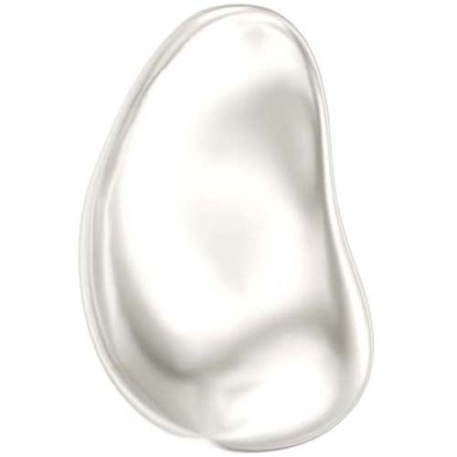Serinity Pearls Baroque Drop (5843) Crystal White