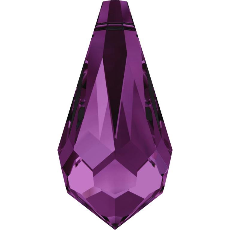 Serinity Crystal Pendants Teardrop (6000) Amethyst