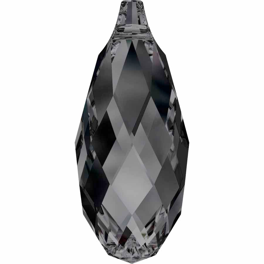 Serinity Crystal Pendants Briolette (6010) Crystal Silver Night