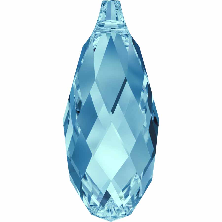 Serinity Crystal Pendants Briolette (6010) Aquamarine