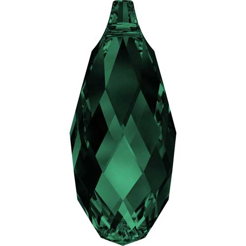 Serinity Crystal Pendants Briolette (6010) Emerald