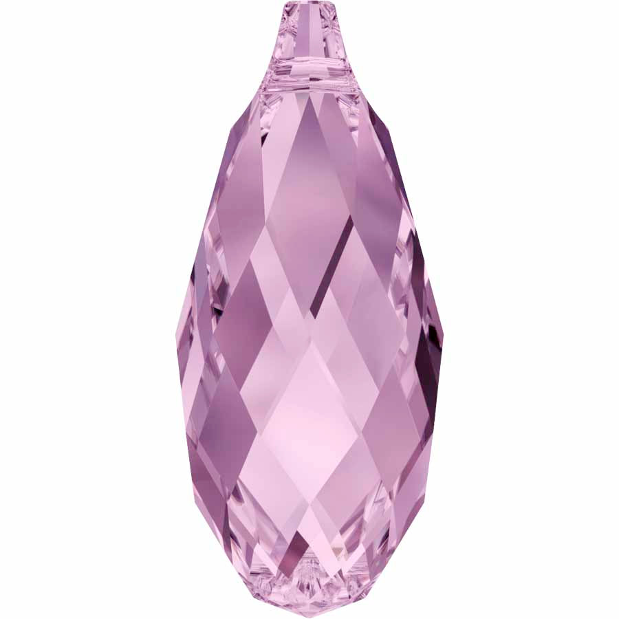 Serinity Crystal Pendants Briolette (6010) Light Amethyst