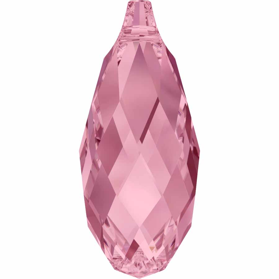 Serinity Crystal Pendants Briolette (6010) Light Rose