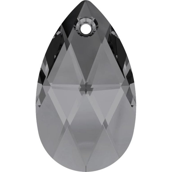 Serinity Crystal Pendants Peardrop (6106) Crystal Silver Night