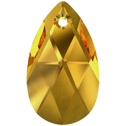 Serinity Crystal Pendants Peardrop (6106) Golden Topaz