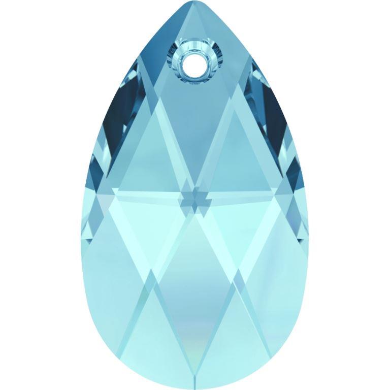 Serinity Crystal Pendants Peardrop (6106) Aquamarine