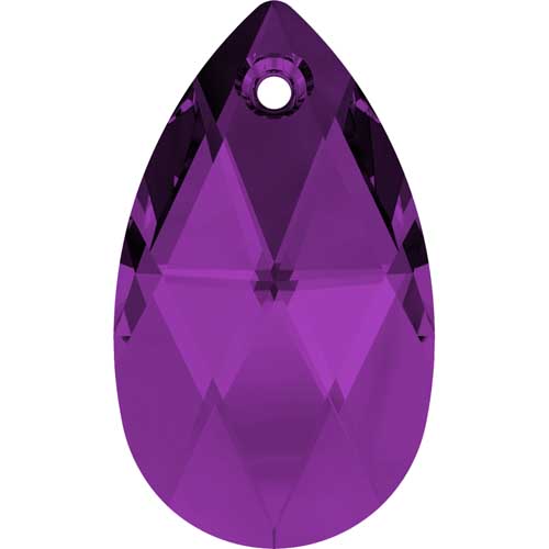 Serinity Crystal Pendants Peardrop (6106) Amethyst