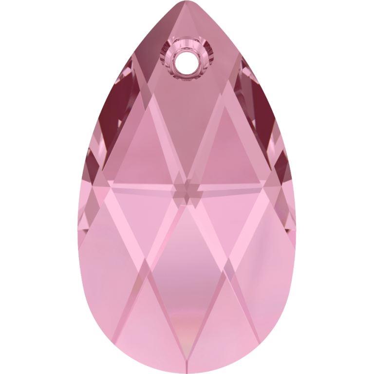 Serinity Crystal Pendants Peardrop (6106) Light Rose