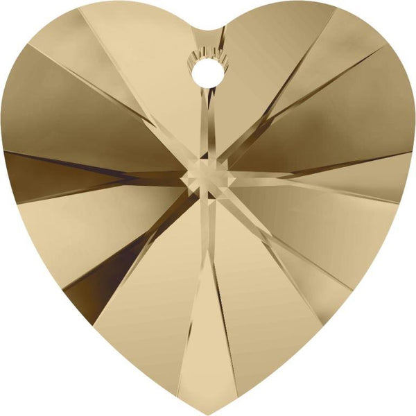 Serinity Crystal Pendants Heart (6228) Crystal Golden Shadow