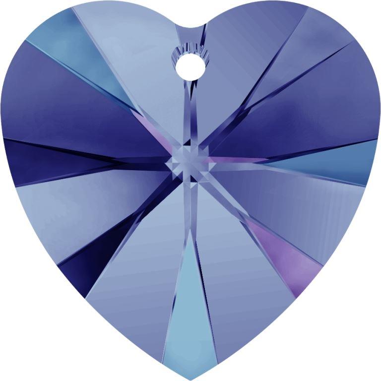 Serinity Crystal Pendants Heart (6228) Crystal Heliotrope