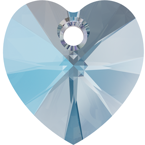 Serinity Crystal Pendants Heart (6228) Aquamarine Shimmer