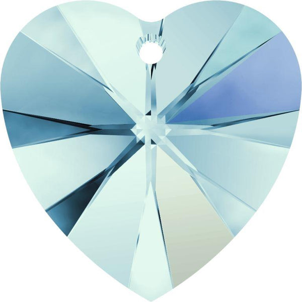 Serinity Crystal Pendants Heart (6228) Aquamarine AB