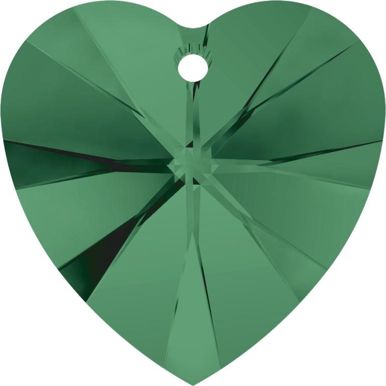 Serinity Crystal Pendants Heart (6228) Emerald