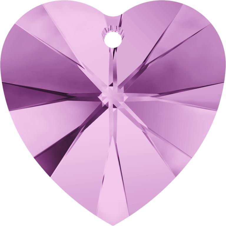 Serinity Crystal Pendants Heart (6228) Light Amethyst