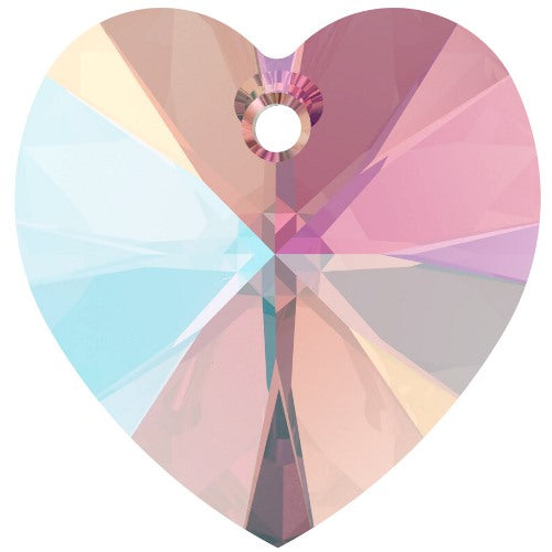 Serinity Crystal Pendants Heart (6228) Light Rose Shimmer