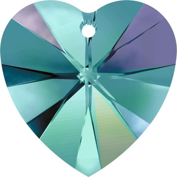 Serinity Crystal Pendants Heart (6228) Blue Zircon AB