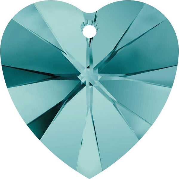 Serinity Crystal Pendants Heart (6228) Blue Zircon