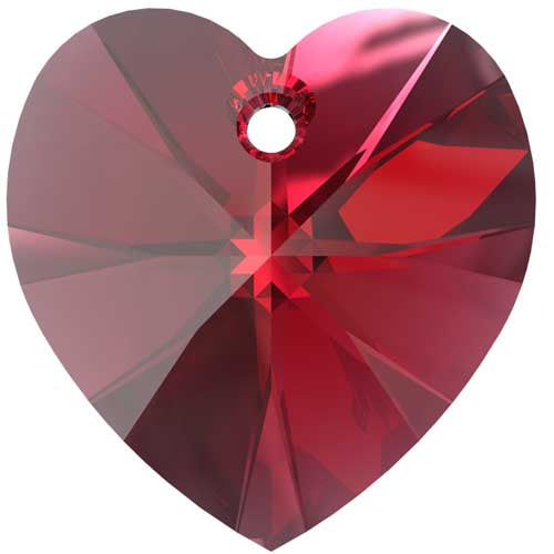 Serinity Crystal Pendants Heart (6228) Scarlet