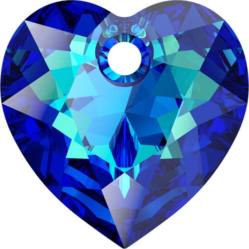 Serinity Crystal Pendants Heart Cut (6432) Crystal Bermuda Blue P