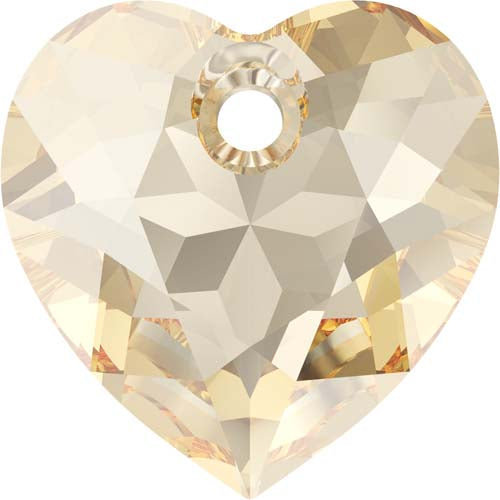 Serinity Crystal Pendants Heart Cut (6432) Crystal Golden Shadow