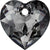 Serinity Crystal Pendants Heart Cut (6432) Crystal Silver Night