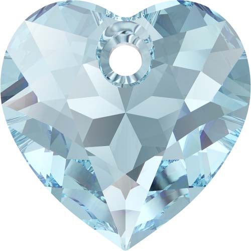 Serinity Crystal Pendants Heart Cut (6432) Aquamarine