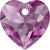 Serinity Crystal Pendants Heart Cut (6432) Amethyst