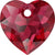 Serinity Crystal Pendants Heart Cut (6432) Scarlet