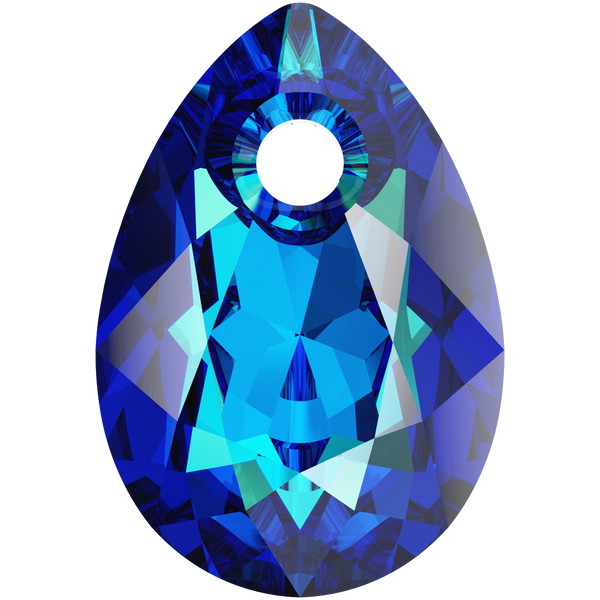 Serinity Crystal Pendants Pear Cut (6433) Crystal Bermuda Blue P