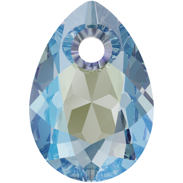 Serinity Crystal Pendants Pear Cut (6433) Aquamarine Shimmer