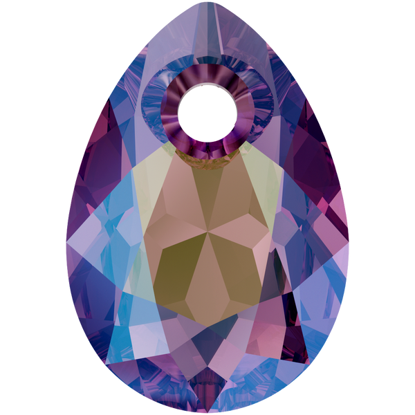 Serinity Crystal Pendants Pear Cut (6433) Amethyst Shimmer