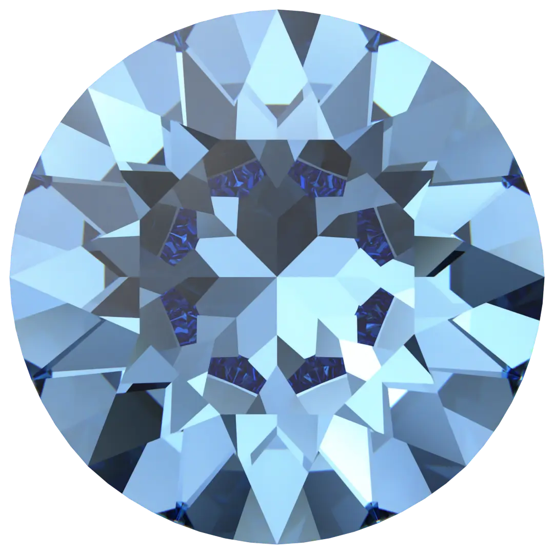 Serinity Chatons Round Stones (1028 & 1088) Cool Blue - Bluestreak Crystals