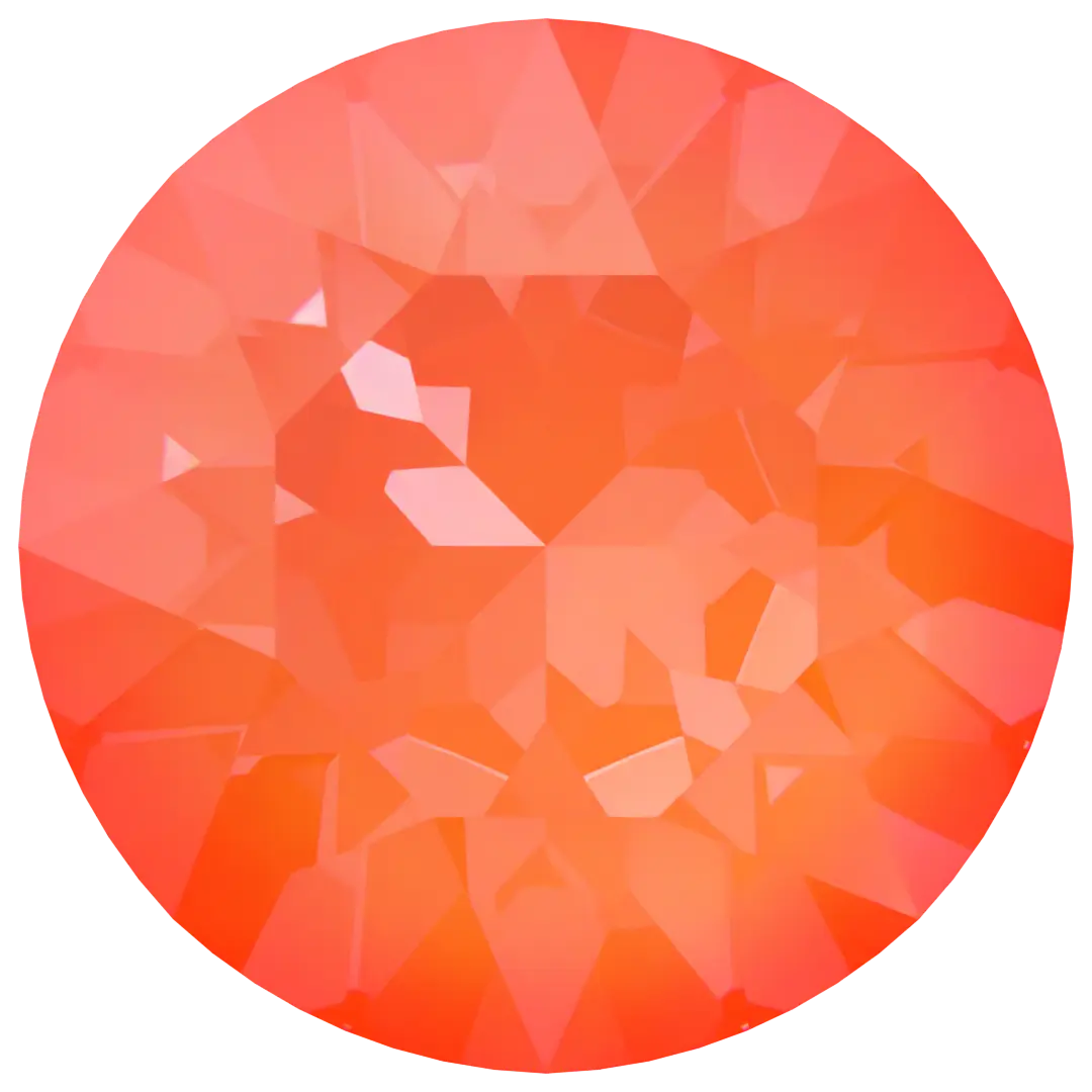 Serinity Chatons Round Stones (1028 & 1088) Crystal Electric Orange Ignite UNFOILED - Bluestreak Crystals
