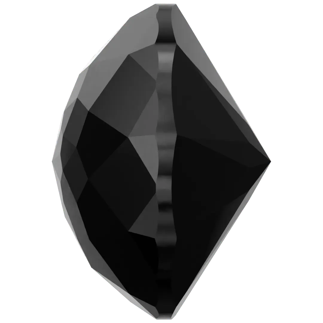 Serinity Chatons Round Stones Brilliant (1400) Jet UNFOILED - Bluestreak Crystals