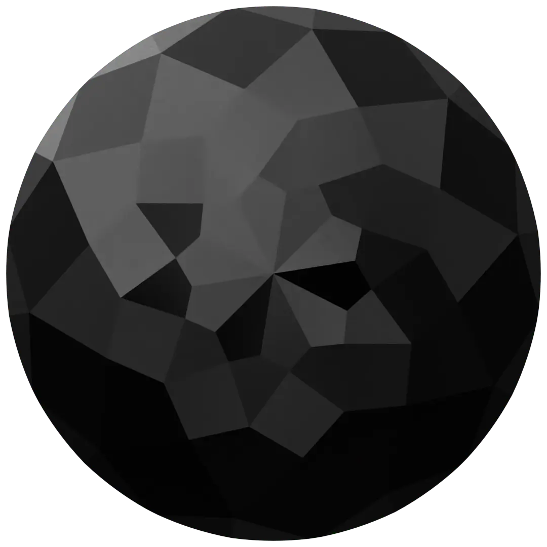 Serinity Chatons Round Stones Brilliant (1400) Jet UNFOILED - Bluestreak Crystals