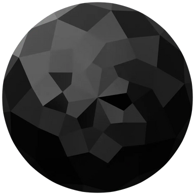 Serinity Chatons Round Stones Brilliant (1400) Jet UNFOILED - Bluestreak Crystals