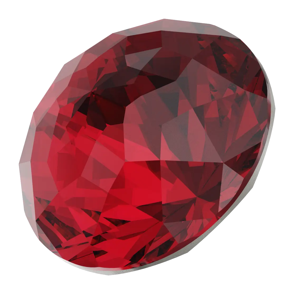 Serinity Chatons Round Stones Brilliant (1400) Scarlet - Bluestreak Crystals