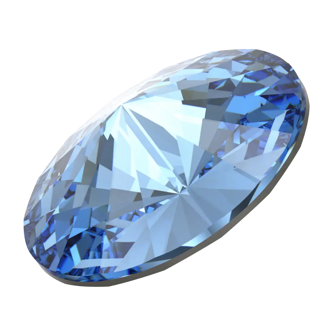 Serinity Chatons Round Stones Rivoli (1122) Cool Blue - Bluestreak Crystals