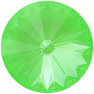 Serinity Chatons Round Stones Rivoli (1122) Crystal Electric Green Ignite UNFOILED - Bluestreak Crystals