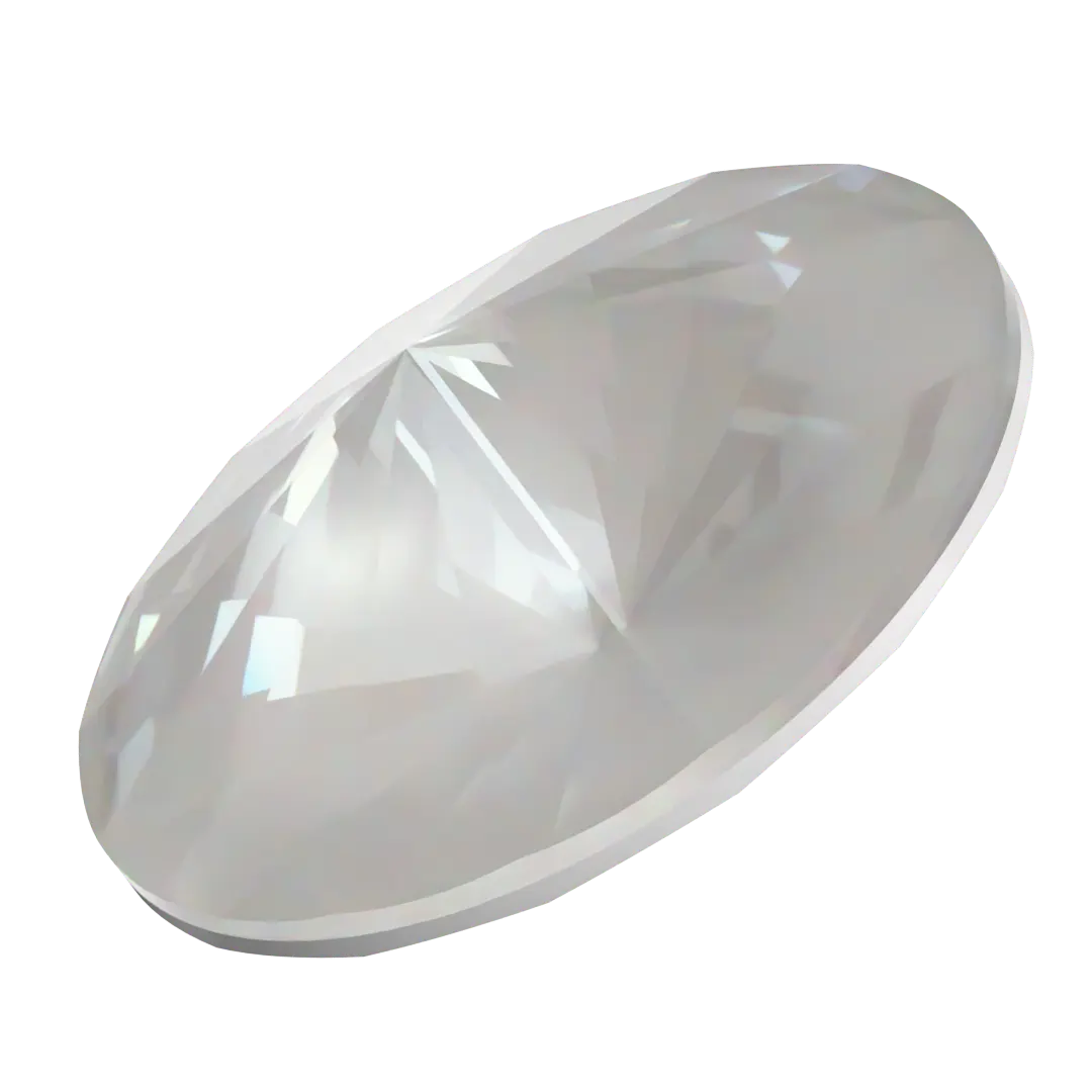 Serinity Chatons Round Stones Rivoli (1122) Crystal Electric White Ignite UNFOILED - Bluestreak Crystals