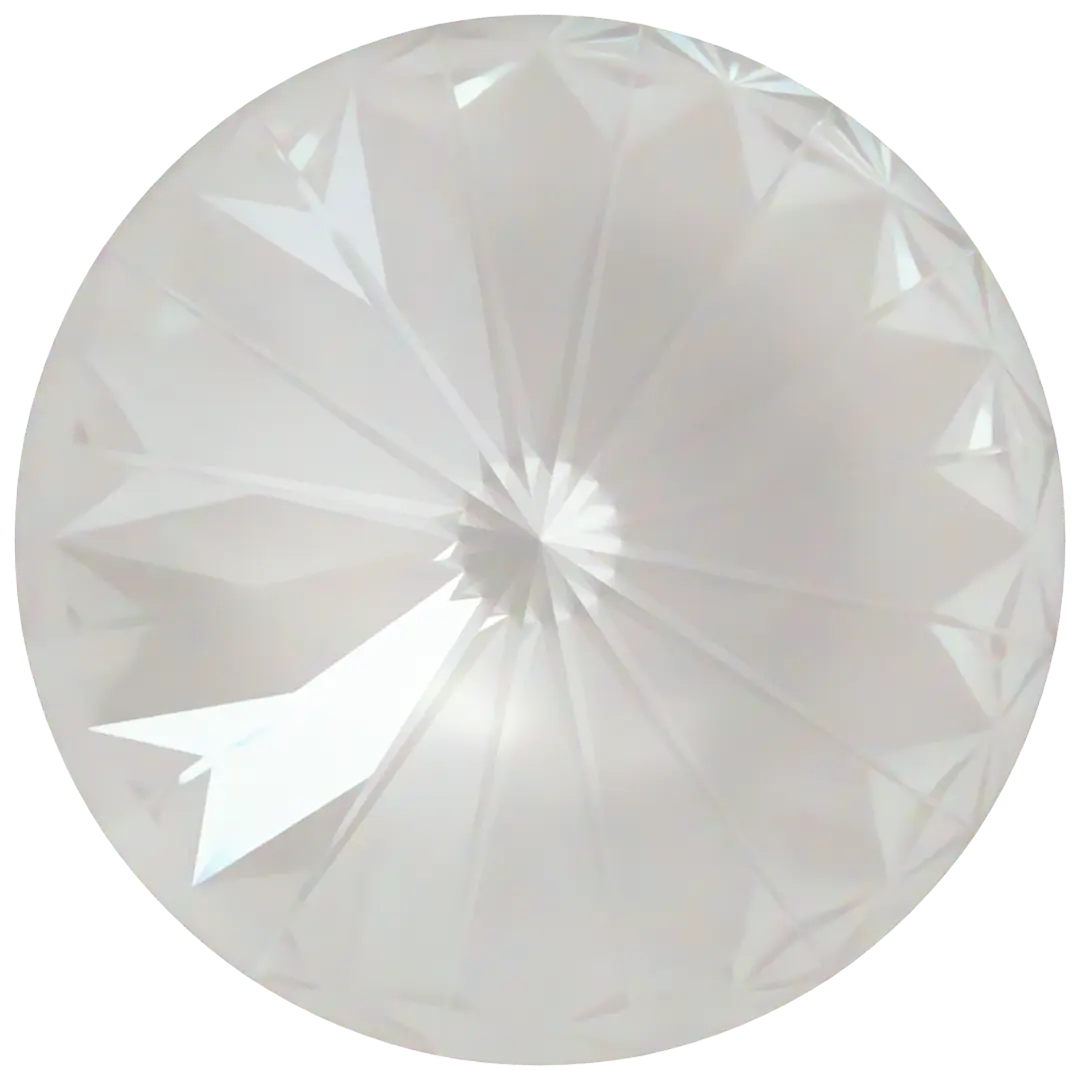 Serinity Chatons Round Stones Rivoli (1122) Crystal Electric White Ignite UNFOILED - Bluestreak Crystals