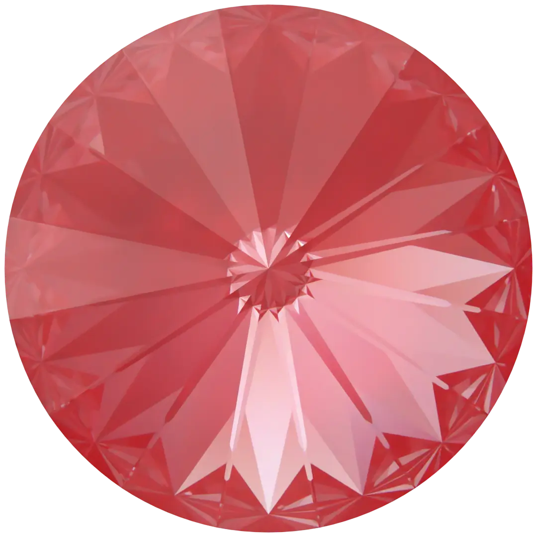 Serinity Chatons Round Stones Rivoli (1122) Crystal Poppy Red Ignite UNFOILED - Bluestreak Crystals