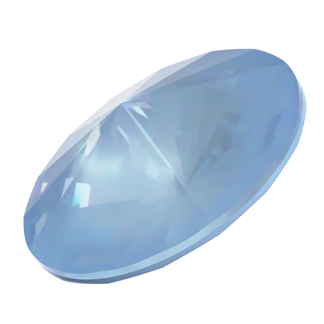 Serinity Chatons Round Stones Rivoli (1122) Crystal Sky Ignite UNFOILED - Bluestreak Crystals