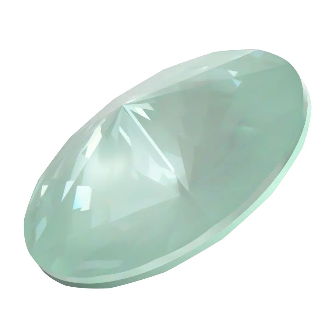 Serinity Chatons Round Stones Rivoli (1122) Crystal Soft Mint Ignite - Bluestreak Crystals