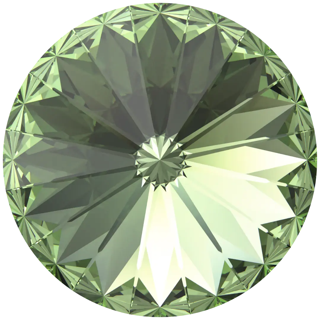 Serinity Chatons Round Stones Rivoli (1122) Dark Peridot - Bluestreak Crystals
