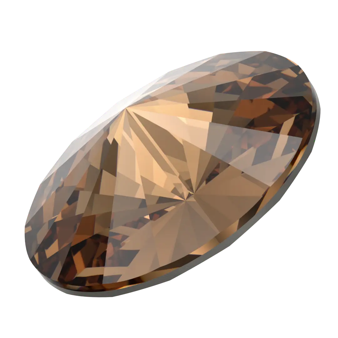 Serinity Chatons Round Stones Rivoli (1122) Light Smoked Topaz - Bluestreak Crystals