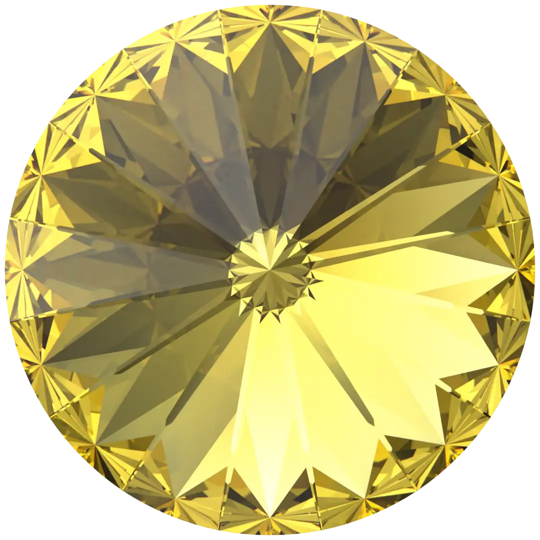 Swarovski Chatons Round Stones Rivoli (1122) Light Topaz - Bluestreak Crystals