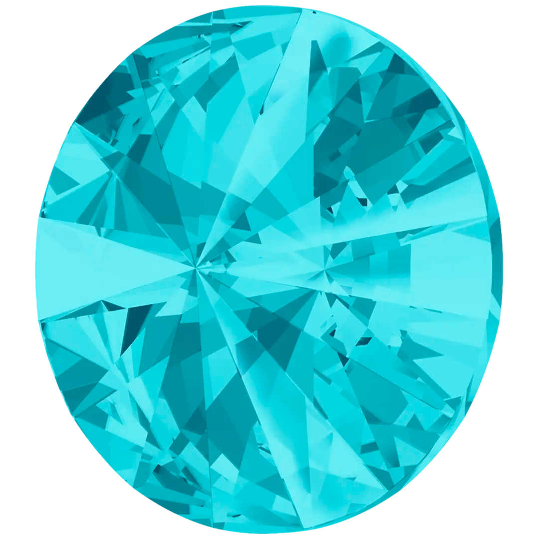 Swarovski Chatons Round Stones Rivoli (1122) Light Turquoise - Bluestreak Crystals