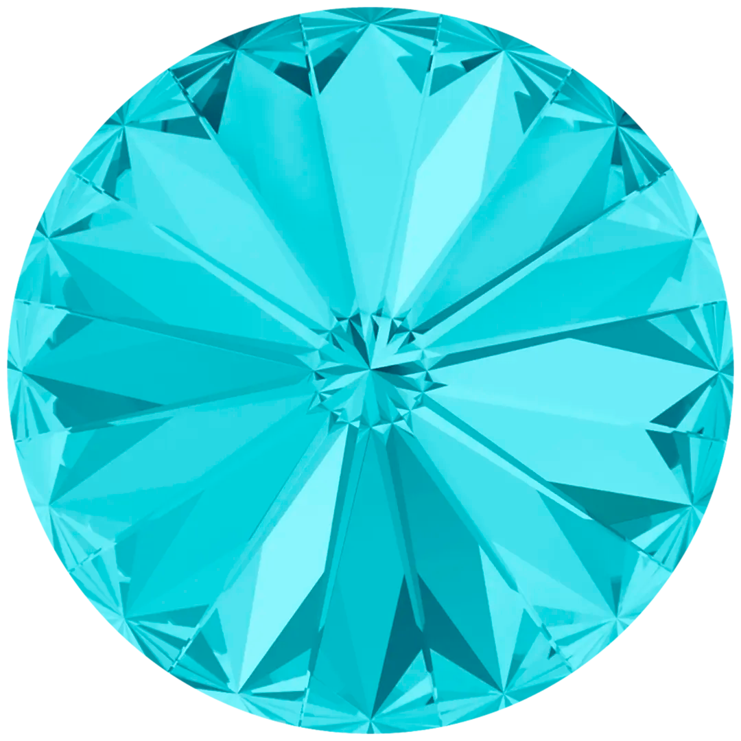 Swarovski Chatons Round Stones Rivoli (1122) Light Turquoise - Bluestreak Crystals